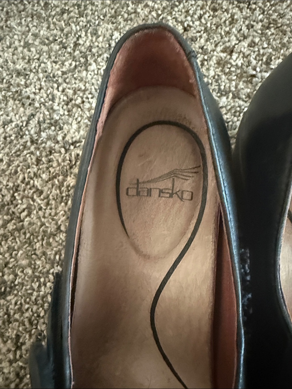 Dansko Black Leather Mary Jane Flats with Button Strap - Picture 8 of 8